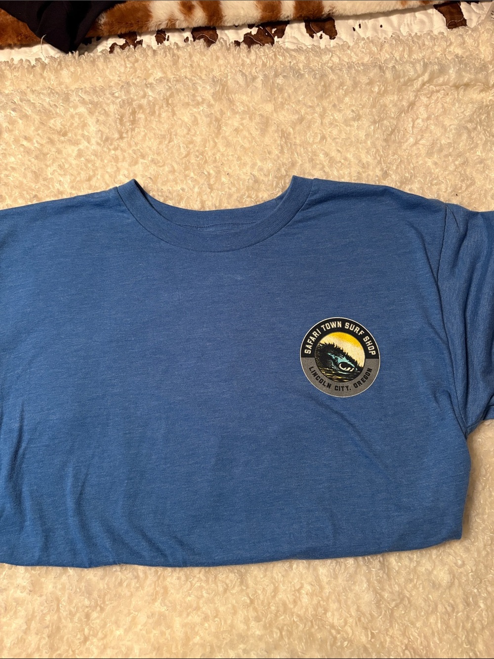 Unknown Brand Men's Short-Sleeve Blue Logo T-Shirt
